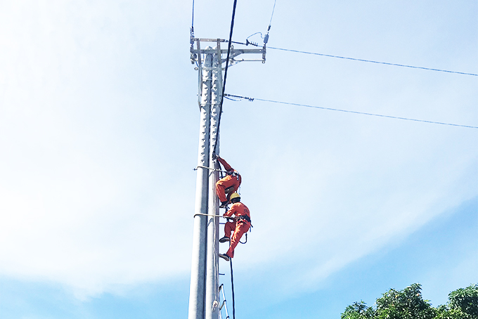 Điện lực Cam Ranh - Khánh Sơn khẩn trương di dời lưới điện xã Cam Thịnh Tây để bàn giao mặt bằng thi công đoạn Cam Lâm - Vĩnh Hảo.