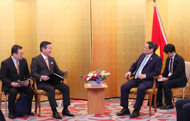 Thủ tướng Phạm Minh Chính đánh giá cao những hoạt động tích cực, hiệu quả của Sumitomo nói chung và tại Việt Nam nói riêng - Ảnh: VGP/Nhật Bắc.